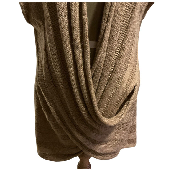 Dots Women's 3X Brown Open Front Draped Cardigan Sweater Acrylic Winter - Picture 10 of 12